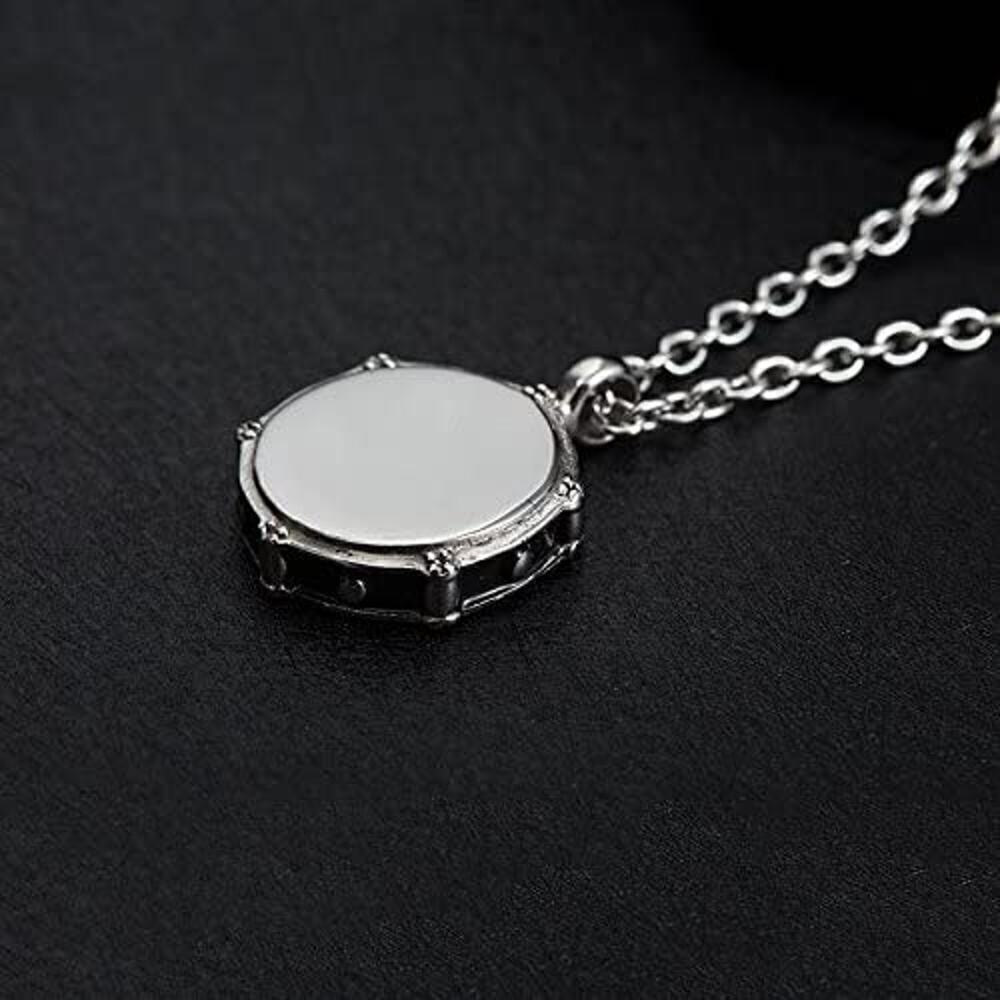 Snare Drum Charm Necklace with Drum Sticks Keychain - Picture 5 of 8